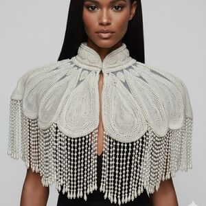 Pearl Fringe Cape